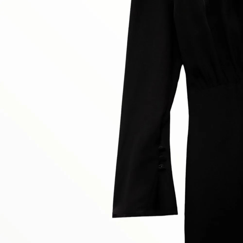 ZARA | Black | TIED MINI DRESS - Picture 5 of 12